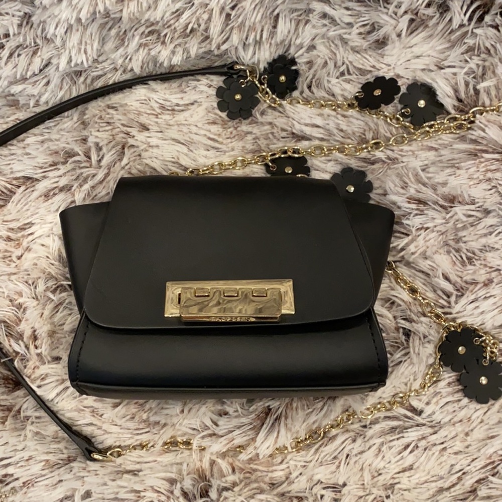 ZAC POSEN Mini Eartha Floral Crossbody Black